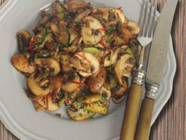 Champignon-Zucchini Pfanne - lowcarbrezepte.org