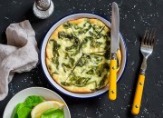 Frittata mit Spinat und Körnigen Frischkäse