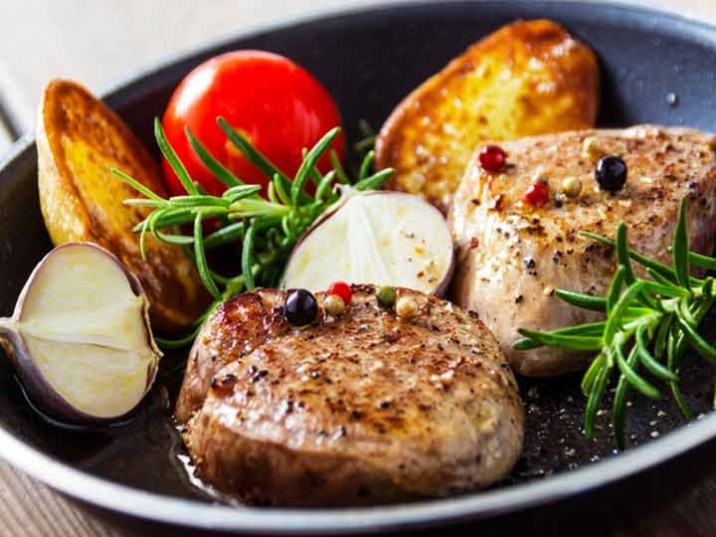 Gebratene Schweinemedaillons Gebratene Schweinemedaillons