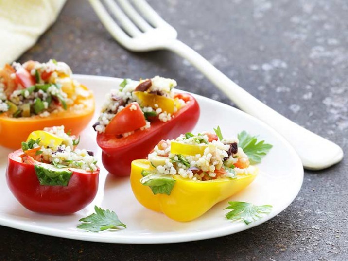 Gefüllte Mini-Paprika mit Couscous - lowcarbrezepte.org