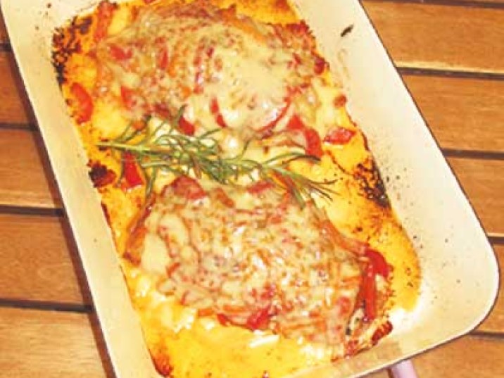 Hähnchenschnitzel - Cheese Baked