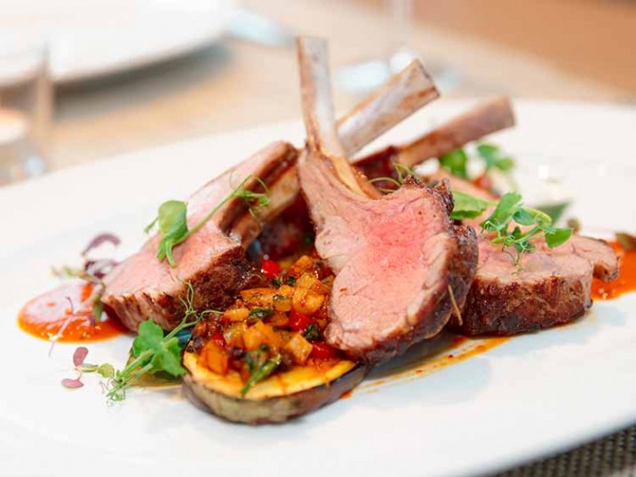 Lammkotelett mit Süßkartoffel und Kürbis Ratatouille Lammkotelett mit Süßkartoffel und Kürbis Ratatouille
