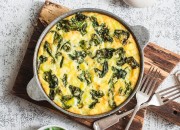 Low Carb Spinat-Frittata mit Käse