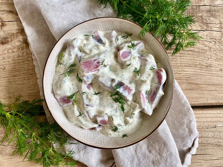 Matjeshering mit Dill-Sahne-Sauce