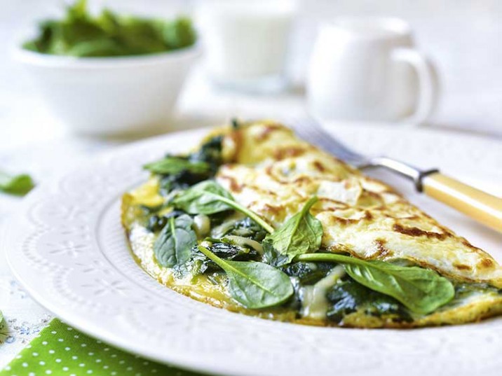 Omelett mit Spinat und Käse Omelett mit Spinat und Käse
