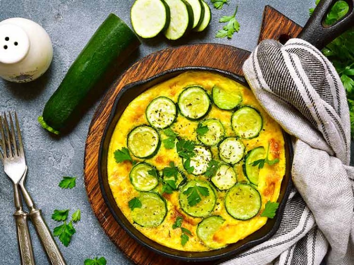 Omelett mit Zucchini Omelett mit Zucchini