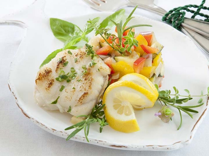 Seeteufel mit Gemüse Seeteufel mit Gemüse