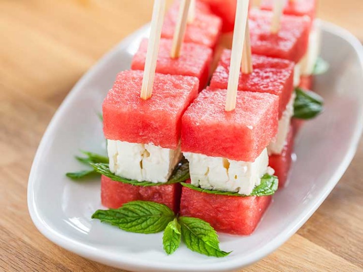 Wassermelonen-Feta Spieße