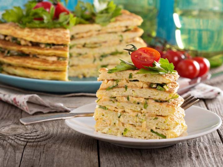 Zucchini-Omelett-Kuchen Zucchini-Omelett-Kuchen