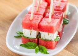 Wassermelonen-Feta Spieße