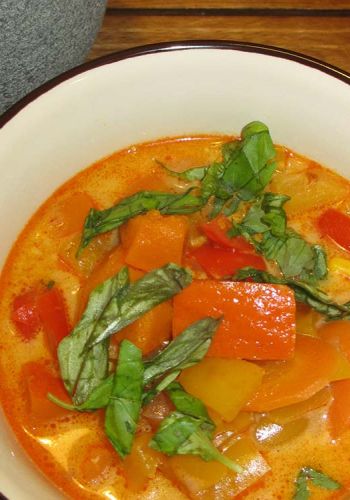 Kürbissuppe mit Kokosmilch