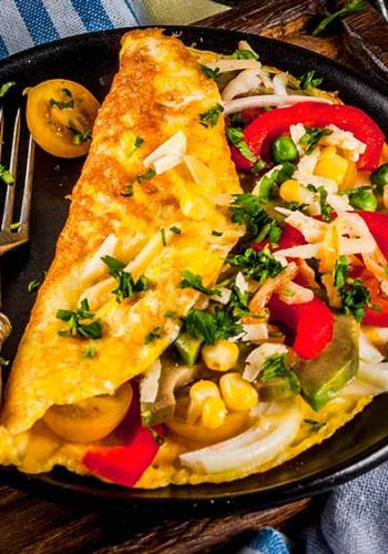 Mediterranes Omelett mit Gemüse