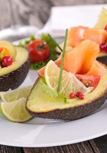 Lachsröllchen in Avocado