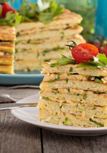 Zucchini-Omelett-Kuchen