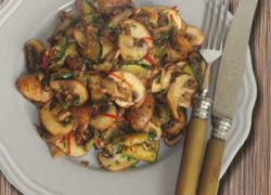 Champignon-Zucchini Pfanne