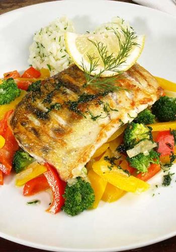 Gebratenes Zanderfilet mit Gemüse