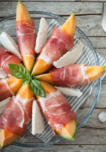 Melone Schinken Mozzarella Platte