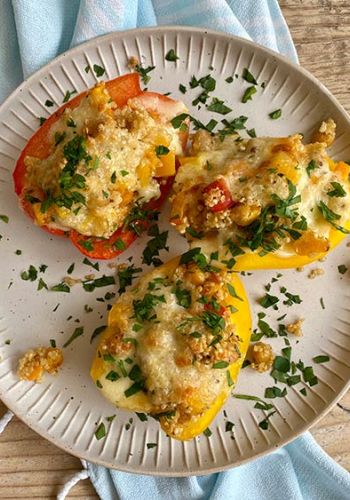 Gefüllte Paprika mit Kichererbsen